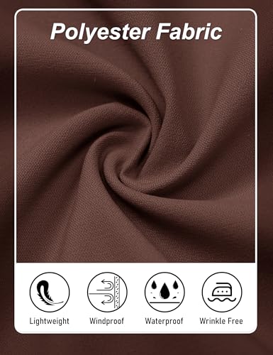 MAGCOMSEN Men's Bomber Jacket Casual Windproof Quilted Jacket Full Zip Windbreaker Winter Warm Varsity Jacket with Pockets - color: Coffee, size: Medium