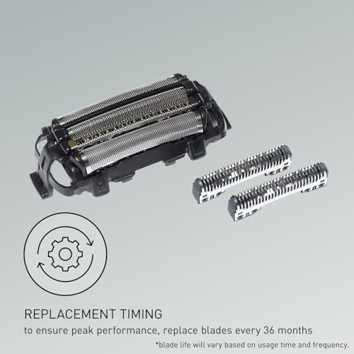 Panasonic Shaver Replacement Outer Foil and Inner Blade Set WES9025PC, Compatible with ARC4 4-Blade Shaver ES-LA63AA, ES-LA63-S - color: Sliver