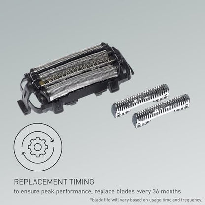 Panasonic Shaver Replacement Outer Foil and Inner Blade Set WES9025PC, Compatible with ARC4 4-Blade Shaver ES-LA63AA, ES-LA63-S - color: Sliver