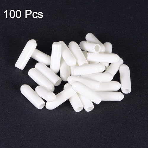 100pcs Rubber End Caps 3mm ID Vinyl Round End Cap Cover Screw Thread Protector Vinyl Bolt Screw Cover Caps Rubber Screw Caps Rubber Bolt Covers Caps - size: 3mm