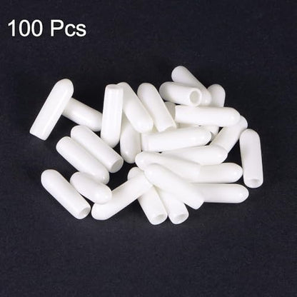 100pcs Rubber End Caps 3mm ID Vinyl Round End Cap Cover Screw Thread Protector Vinyl Bolt Screw Cover Caps Rubber Screw Caps Rubber Bolt Covers Caps - size: 3mm