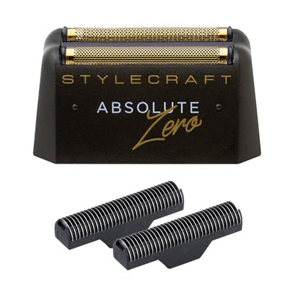 StyleCraft Absolute Zero Foil Shaver for Men Retractable Precision Trimmer - color: Gold Foils, Black Echo Cutters