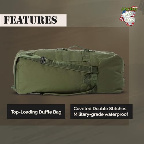 Military Style Tactical Duffle Bag, 70 Lb, Olive Drab