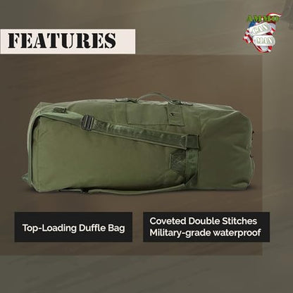 Military Style Tactical Duffle Bag, 70 Lb, Olive Drab