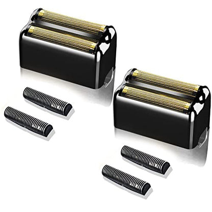 Replacement Heads Foil & Cutters Compatible with BaBylissPRO FXFS2 Shaver - color: black