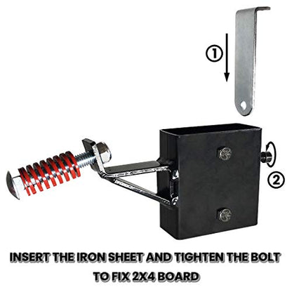 Highwild 2x4 Target Hanger | Target Stand Base | Adjustable Height Steel Post | AR500 Steel Gong Targets Conversion Adapter - color: A- 2x4 Target Hanger(1 Pack)