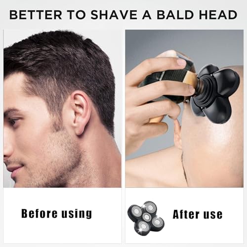 5 Head Shaver Replacement Blades Compatible with Freedom Head Shaver Kit - color: Black