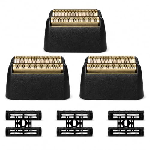 Shave Replacement Heads Compatible with Wahl 7031-100/7043-100 Foil&Cutter - color: 3 Pack Gold