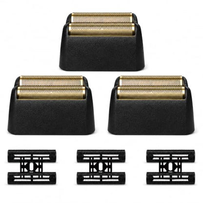 Shave Replacement Heads Compatible with Wahl 7031-100/7043-100 Foil&Cutter - color: 3 Pack Gold