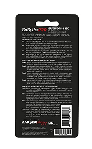 BaBylissPRO Replacment Foil and Cutter for MetalFX Double Foil Shavers - color: Black