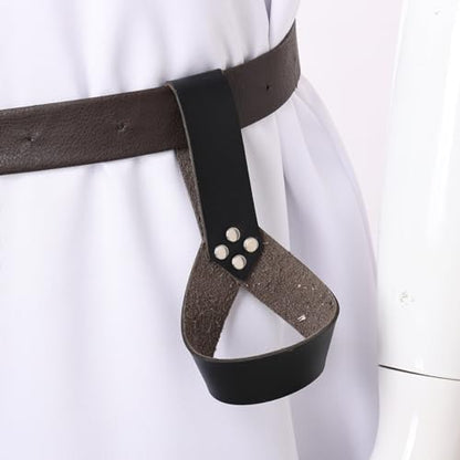 BLESSUME Medieval Knight Belt with Sword Frog Holster Rapier Scabbard Holder 1pc - color: Black 8