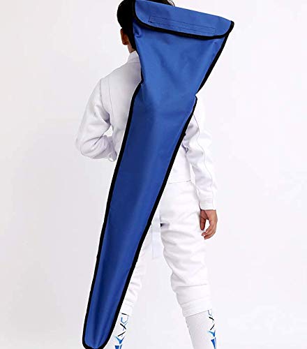LEONARK Fencing Sword Sling Shoulder Bag for Foil Epee and Saber - Hema Longsword Bag Cover Case for Fencing Weapons - style: Dual Sword Bag-blue