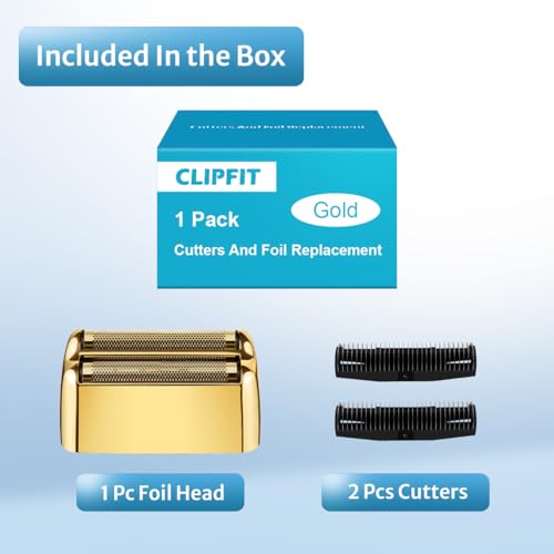 FXFS2 Foil Shaver Replacement Foil Compatible with Babyliss Foil Shaver FXFS2, Gold Color, 1Pack - color: Gold 1 Pack