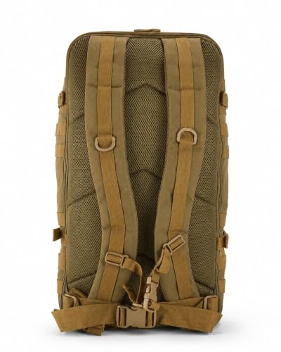 Large Coyote Tan Tactical Backpack for Men, 50L/60L/70L Expandable Military Backpack - color: Khaki