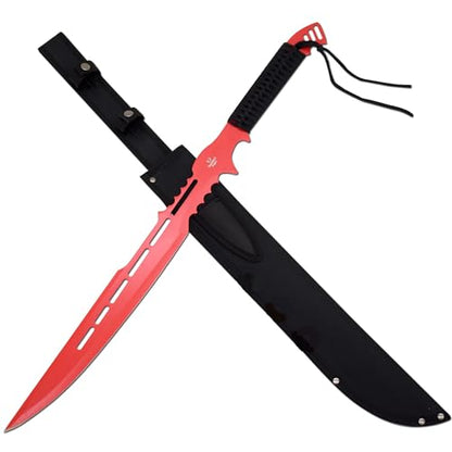 Snake Eye Tactical Fantasy Design Ninja Sword Comes with Nylon Sheath - color: Red-113