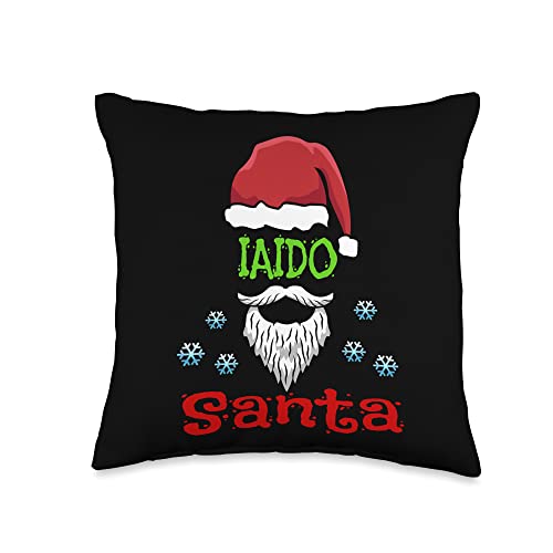 Iaido Instructor / 'Iaido Santa' / Lazy Christmas Costume Throw Pillow - size: 16x16