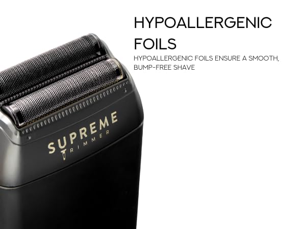 Supreme Trimmer Replacement Foil & Cutter SB63 | Hypoallergenic Foil for Crunch STF602 | Black - color: Black Foils & Cutters