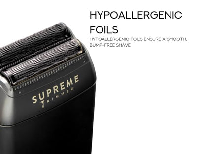 Supreme Trimmer Replacement Foil & Cutter SB63 | Hypoallergenic Foil for Crunch STF602 | Black - color: Black Foils & Cutters