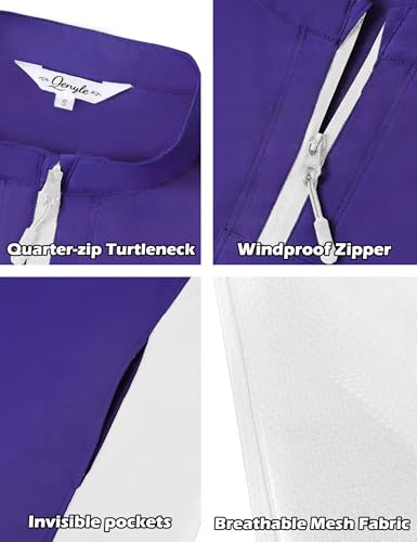 Men’s Cage Jacket Baseball Windbreaker Lightweight Batting Practice Pullover for Training Water-Resistant Jacket - color: Purple, size: Medium