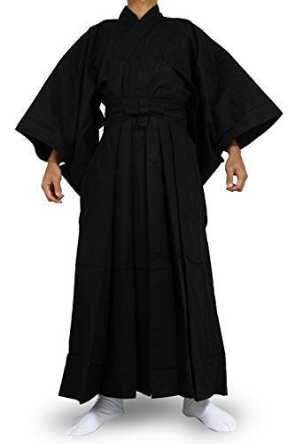 Edoten Japanese Samurai Hakama Uniform - color: Bk-black, size: X-Large