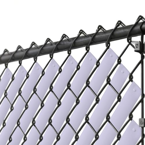 Chain Link Fence Tape,250ft×1.85in, Fence Privacy Strip,One Hole Punch&200 Fasteners，Suitable for Terraces, Patio, Gates, Swimming Pool, White - color: white