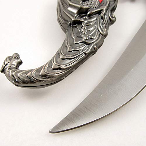 SZCO Fixed Blade Full Tang Knife 9.5", Metal Handle Camping Knife, Red - color: Red
