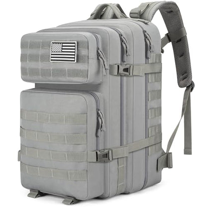 45L Large Tactical Backpack Military MOLLE 3 Day Bug Out Bag - color: Gray