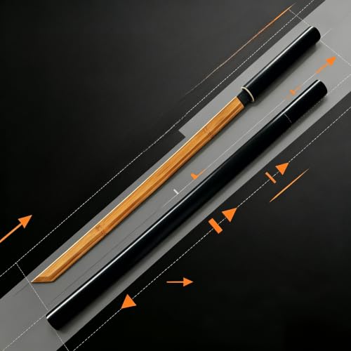 1.6 Lbs Light‑Weight Bamboo Practice Katana, Unsharpened Full‑Size Iaido Training Sword, Cosplay Prop & Martial‑Arts Gift for Beginners