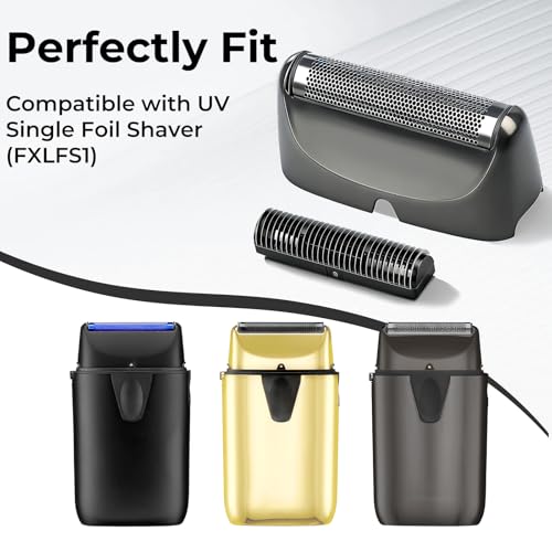 2-Pack Replacement Head Foil for BaBylissPRO UV Single Foil shaver - color: Single-Gery