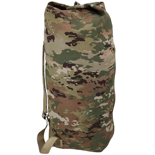 M MCGUIRE GEAR Tactical Military GI Top Loading Duffel Bag, Cordura Nylon, Carrying Straps, Backpack, Sea Bag, Bug Out Bag, MIL-SPEC, Made in USA (OCP Scorpion) - color: Ocp Scorpion