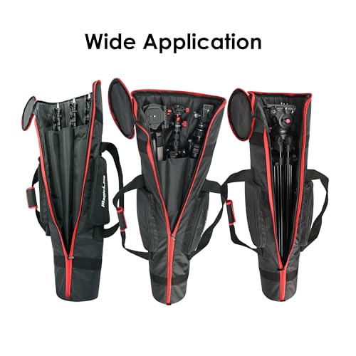 MagicLine Tripod Carrying Case Bag 33.5x7.9x7.9inch, with 2 Outer Pockets+1 Inner Pocket+3 Inner Compartments, Padded Carry Case for Light Stands,Mic Stands,Tripods,Monopods