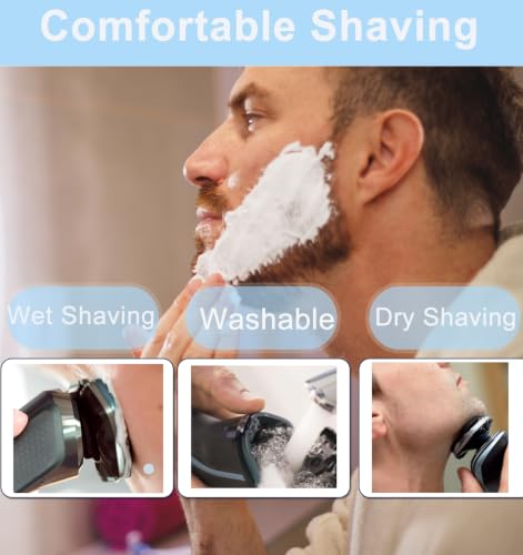 SH71/52 Replacement Blades for Philips Norelco Series 5000 & 7000 Angular Shavers, 3-in-1 Shaver Head Set (3 Blades + 3 Foils), Compatible with S5XXX, S7XXX, S8XXX, S9XXX, SU, SP Series