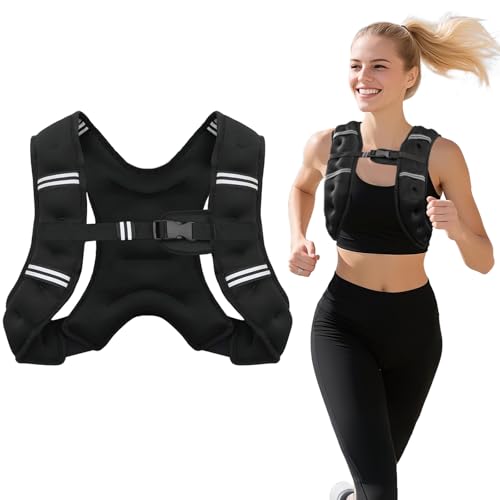 Wolliwa 6lb/8lb/12lb/16lb/20Lb Weighted Vest Woman Men - color: Dark Grey, size: 8 Lbs