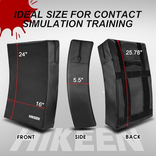 Hikeen Kick Shield Muay Thai Pads, Denser Softer Foam Kick Boxing Pads