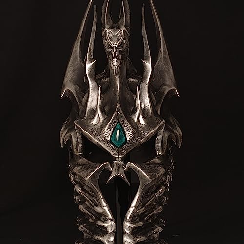 Sword fort The Devil Knight Wearable Helmet Helm frostmourne Real Metal-Anime Replica Game Props, Lich King Arthas Helmet