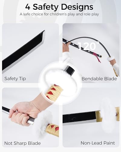 Cold Blade Katana Sword - 41 inches Katana Replica with Holster Belt and Display Stand - Sword with Authentic Design - color: Heart Pattern Red