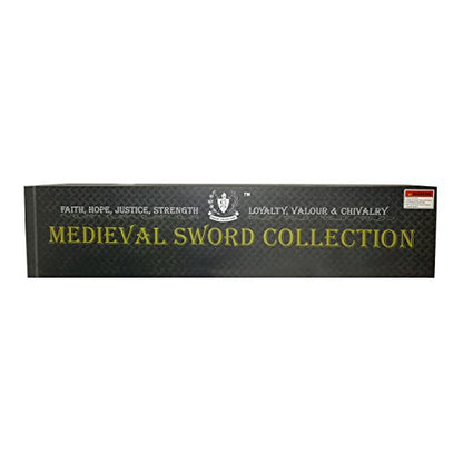 Medieval Sword One Hand Sword, Dull Blade. for Collection, Gift, Show and Fair Cosplay and LARP - color: Wizard-Black