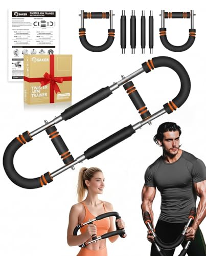 2026 New Saker PowerTwist Arm Trainer, Adjustable Forearm Strengthener, Arm Exercise and Chest Workout Equipment for Home Gym, for Men, Ideas for Fitness Enthusiasts - style: 30-120LB(Orange-Black)