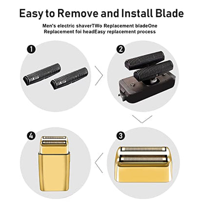 Shaver Replacement Foil & Cutters Compatible with BaBylissPRO Barberology Double FXFS2G(Gold) - color: 1PC Gold