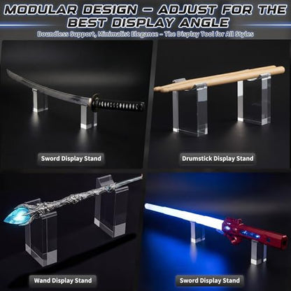 2 Pcs Acrylic Katana Stand Classic Display Holder - style: Classic