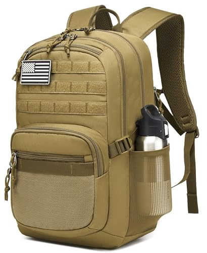Wotony Military Tactical Backpack for Men Army 3 Days Assault Pack Bag with Molle System for Outdoor Adventures (khaki, 40L) - color: Khaki, size: 40L