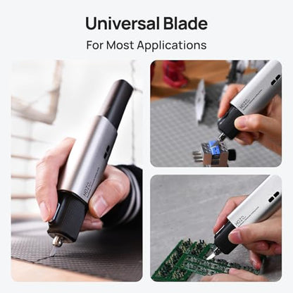 HOZO 20PCS Ultrasonic Cutter Replacement Blades – Compatible with NeoBlade & Most Ultrasonic Cutting Tools,SK5 High Carbon Steel,Safety Dispenser with Waste Slot, Blade Storage Box - 01 Standard Blade - style: 01 Standard Blade