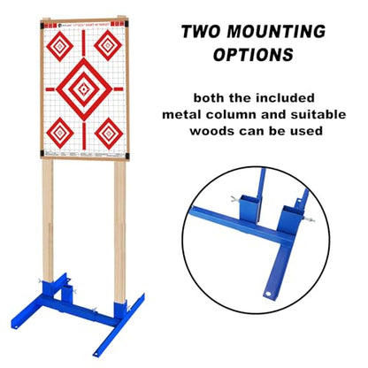 Atflbox Shooting Target Stand with 10pcs 17x25 Inch Sight in Paper Targets, Durable Paper Target Holder with Stable Adjustable Base for Cardboard Silhouette, H Shape, IPSC, IDPA Practice - style: 1 PACK