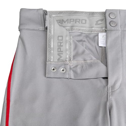 Champro Boys Triple Crown 2.0 Baseball Knickers with Braid - color: Grey, Scarlet, size: Medium