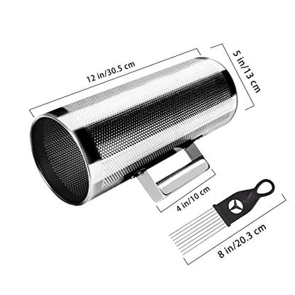 EASTROCK Stainless Steel Guiro Shaker 12" 5" Percussion Instrument Guiro Musical Instruments Tool with Scraper for Live Performance - size: 5"*12"
