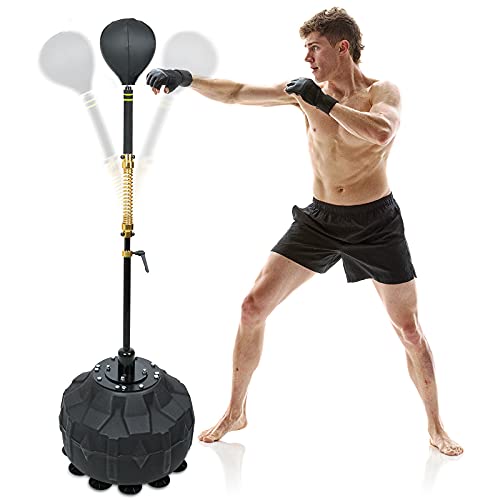 INNOLIFE Boxing Reflex Bag Speed Training Punching Bag with Stable Base