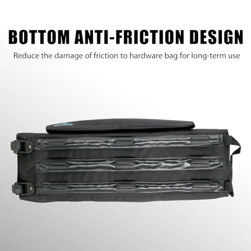 EASTROCK Drum Hardware Bag with Wheels Drum Stand Accessory Bag,Black - color: black, size: with Wheels