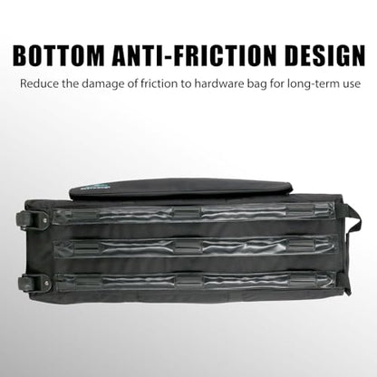 EASTROCK Drum Hardware Bag with Wheels Drum Stand Accessory Bag,Black - color: black, size: with Wheels