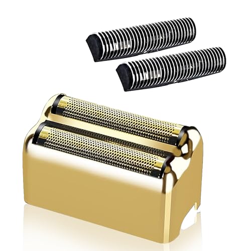 1 Pack Professional Replacement Foil and Cutters for BaBylissPRO Barberology Double Foil Shaver, Compatible with BaBylissPRO Barberology FXFS2 Shaver，Gold - color: Gold