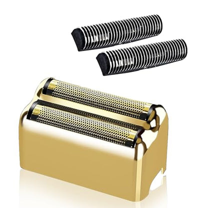 1 Pack Professional Replacement Foil and Cutters for BaBylissPRO Barberology Double Foil Shaver, Compatible with BaBylissPRO Barberology FXFS2 Shaver，Gold - color: Gold